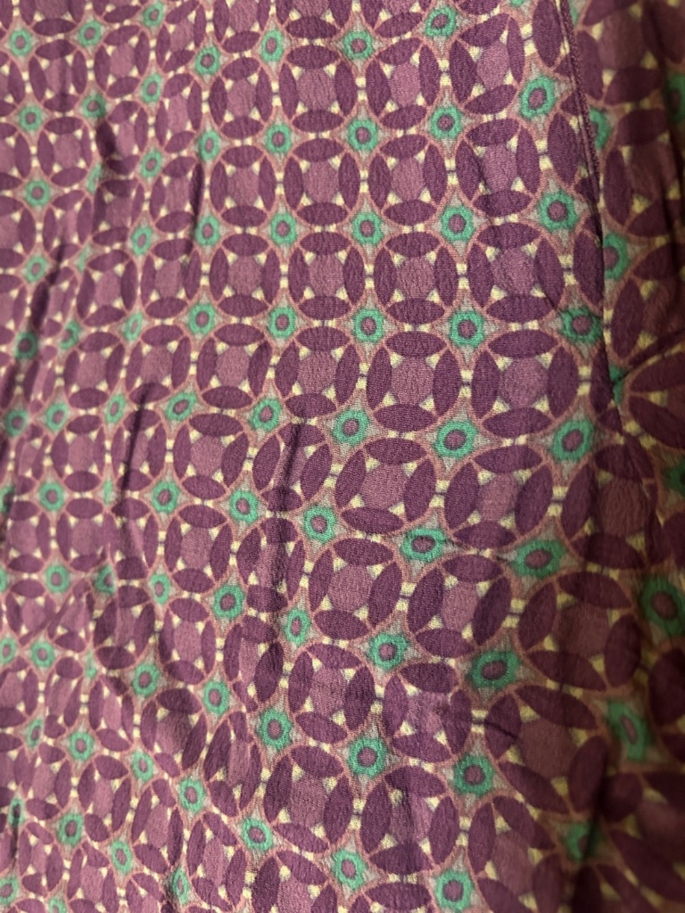 MNG Purple Teal Kaleidoscope Geometric Circles pants